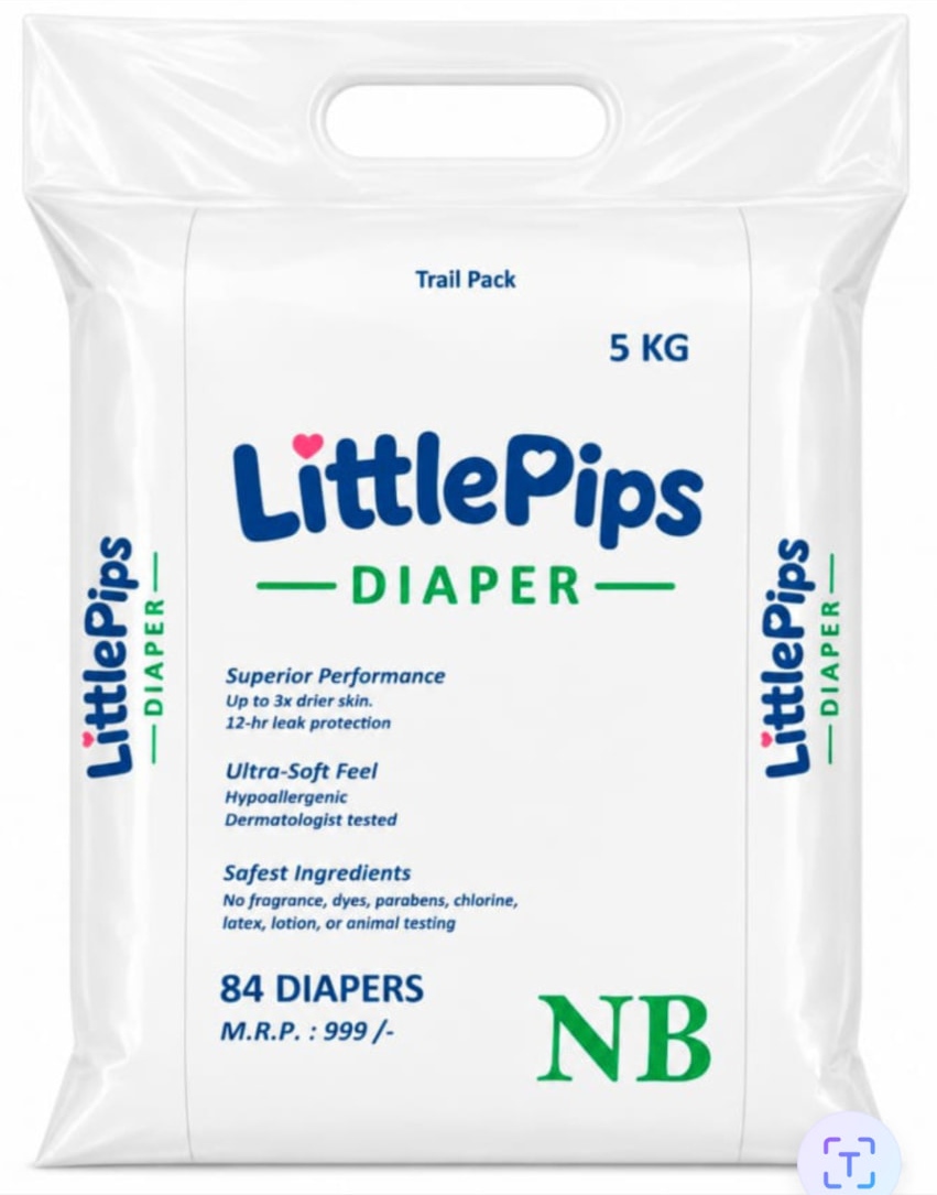 LittlePips Baby Diapers — 84 Diapers